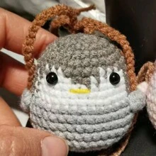 1 件，手工制作的 3.3 英寸情感支持钩针垃圾桶火娃娃 - 柔软羊毛针织垃圾桶装饰，多色手工桌面装饰，用于家居装饰，圣诞节，三维小手工钩针可爱秋千动物汽车配件后视镜吊饰装饰吊坠，适合女性室内装饰节日礼物，假植物 - 彩色 - 查看 15