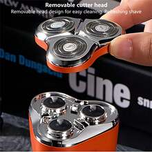 2024 New Design Colorful Triple Blades Waterproof Electric Shaver Machine, Rechargeable Pocket Portable Face Shaver For Men Razor, Men Triple Blade Smart Facial Razors,Men 3D Floating Rotary Rechargeable Mini Beard Razor Electric Shaver Shavers For Triple Blade Wet And Dry Grooming Kit - Multicolor - View 3