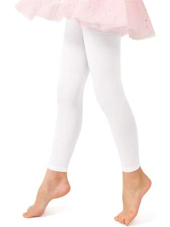 Girl's Stirrup Tights Ultra Soft Dance Tights For Ballet, Gymnastics, School (Toddler/Little Kid/Big Kid)