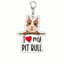 Acrylic Dog Breed Keychains - I Love My Dog Themed Key Rings - Animal Lovers Car Keychain With Assorted Breeds For Birthday Gifts And Bag Decoration - One Piece - Multicolor - View 38