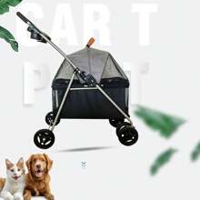 1pc In Stock Pet Stroller Pram Trolley, Suitable For Dogs, Cats, Teddy, Compact & Portable For Small Pets Dog Stroller Cat Stroller Pet Stroller Dog Strollers For Dogs - Multicolor - View 10