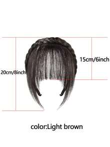 Air Bangs Wig Female Forehead Fishbone Braid Headband Bangs Integrated Single Braid Headband Bangs