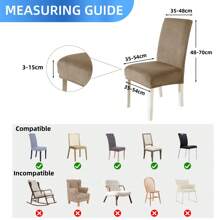 Ystyle 2 Piece Velvet High Back Chair Cover, Universal Chair Covers, Stretch Cat Scratch Resistant Chair Cover, High Back Chair Cover, Living Room Chair Cover - Camel - View 5
