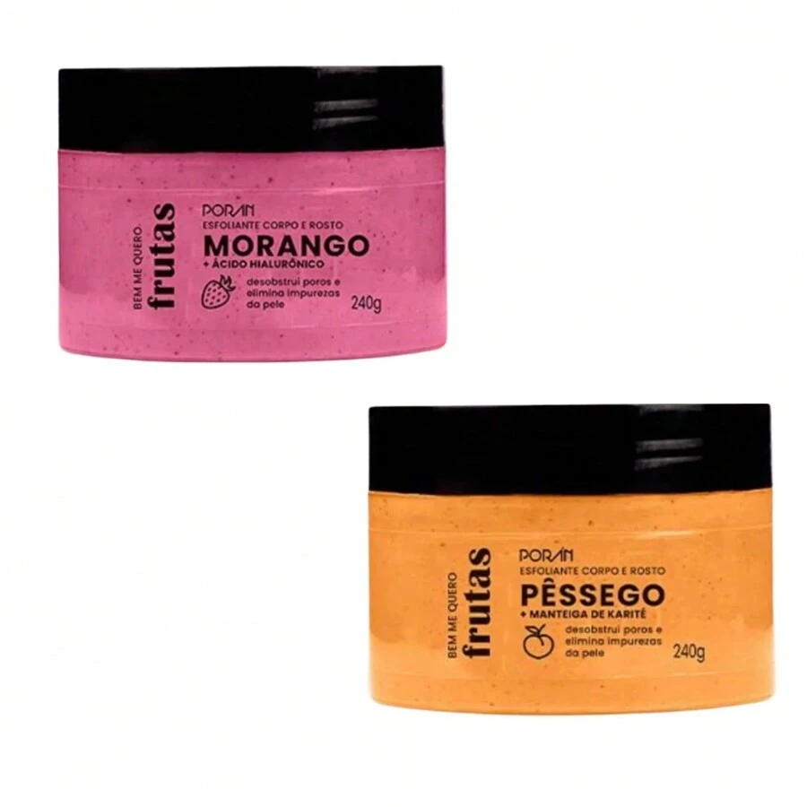 Exfoliating Soap Cream Body Moisturizer Bath PORAN Fruit Watermelon Liquid Body And Face Similar To Labotrat - 桃子+草莓 - 查看 1
