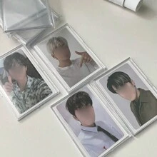 6 chiếc hộp bảo vệ khung ảnh Acrylic, hộp đựng thẻ trong suốt đựng thẻ Star Idol Mini, hộp đựng thẻ bằng nhựa cứng có kẹp - Nhiều màu - Xem 3