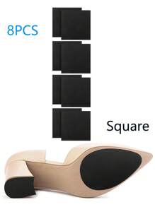8pcs/Set Anti-Slip High Heel Pads, Self-Adhesive Rubber Insoles For 360° Anti-Slip Protection (See Image For Specific Styles)