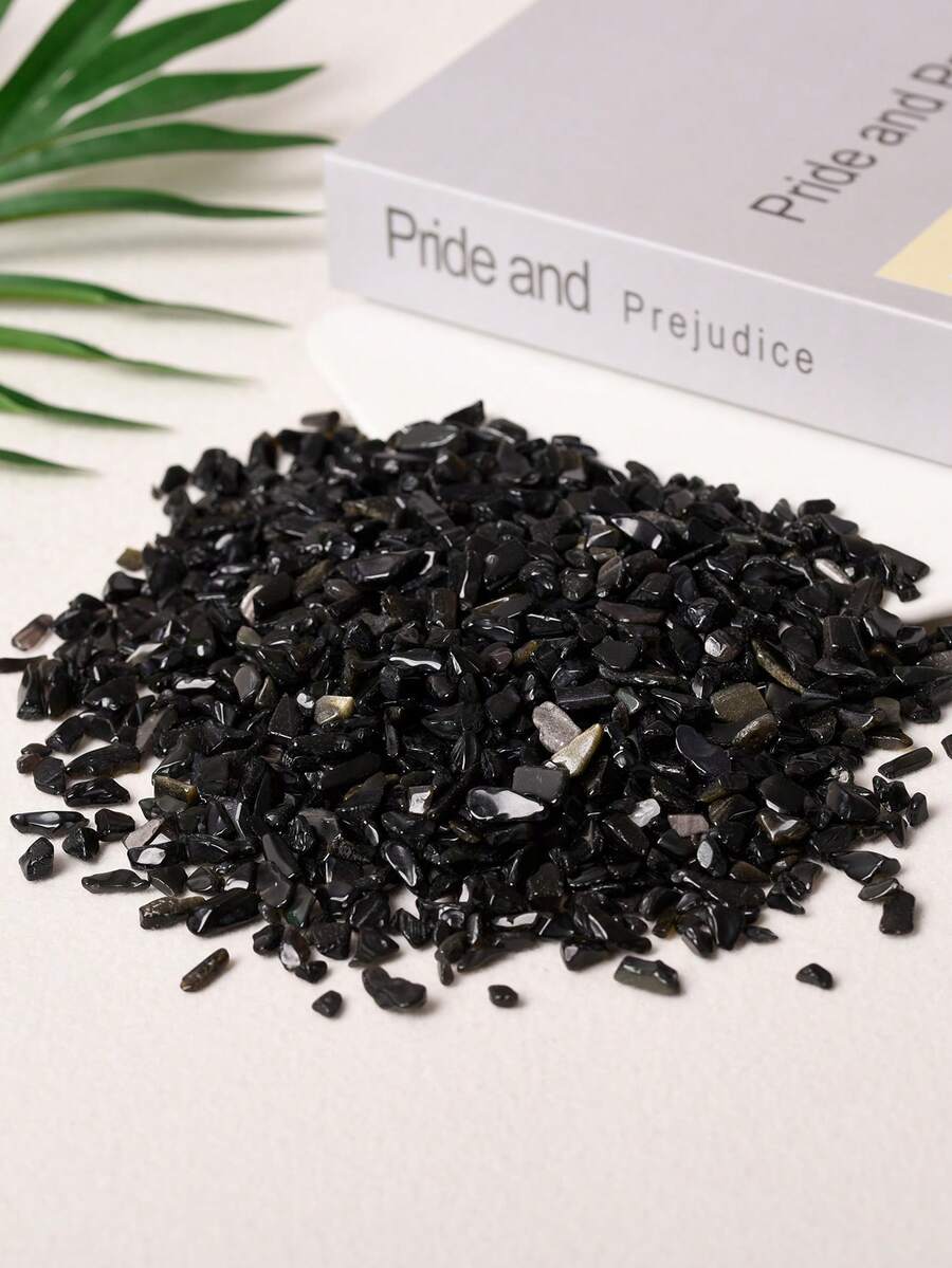 500 克天然水晶碎石 - 黑曜石、水族馆石、芳香疗法和治疗石、冥想和石 - 黑曜石 - 查看 1