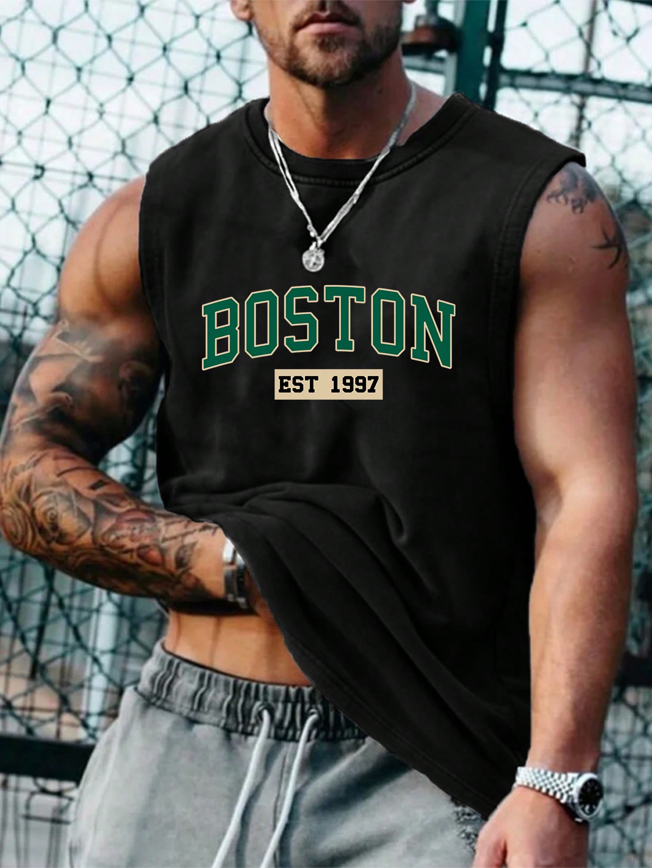 Men's Casual Simple Letter Print Sleeveless Vest