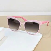 2024 1 件女士猫眼偏光时尚眼镜多色时尚眼镜现代简约风格适合男女户外旅行或海滩派对﻿ - 彩色 - 查看 6