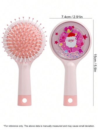 1pc Christmas Pattern Detangling Hairbrush, Small Size Air Cushion Comb With Handle, Hairbrush For Men And Women, Detangler Hair Brush For All Hair Types, Detangling Hairbrush Glides Through Tangles, Soft Comb Teeth, Wet&Dry Use, Hair Care, Girl's Gift, Christmas Gift, Merry Christmas, Back To School, Travel Holiday Essentials, For Women, Brush, Detangling Brush, Ball Brush, Mini Hair Brush Set, Wooden Comb, Hair Brush, Brush Hair Brush Set, Comb Hair, Comb For Curls, Detangling Brush, Hair Brush For Women, Barber Accessories, Barbershop, Hairdressing Equipment