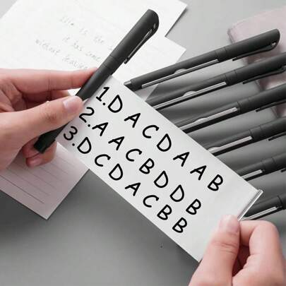 1set Reusable Fountain Pen With Retractable Cheat Sheet, Plastic Material, Versatile Writing Tool For Exams And Notes,Pranks,Fountain Pen,Prank Pregnancy Test