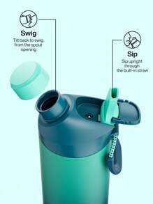 24盎司保溫不鏽鋼水瓶，附吸管和壺嘴蓋，防漏，適合杯架，雙層壁，適用於運動、健身、旅行