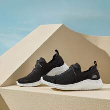 Skechers 1 pieza Zapatos deportivos de punto suave, de malla transpirable y de slip-on casual