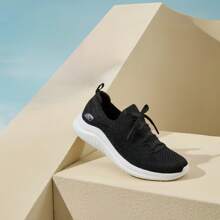 Skechers 1 pieza Zapatos deportivos de punto suave, de malla transpirable y de slip-on casual