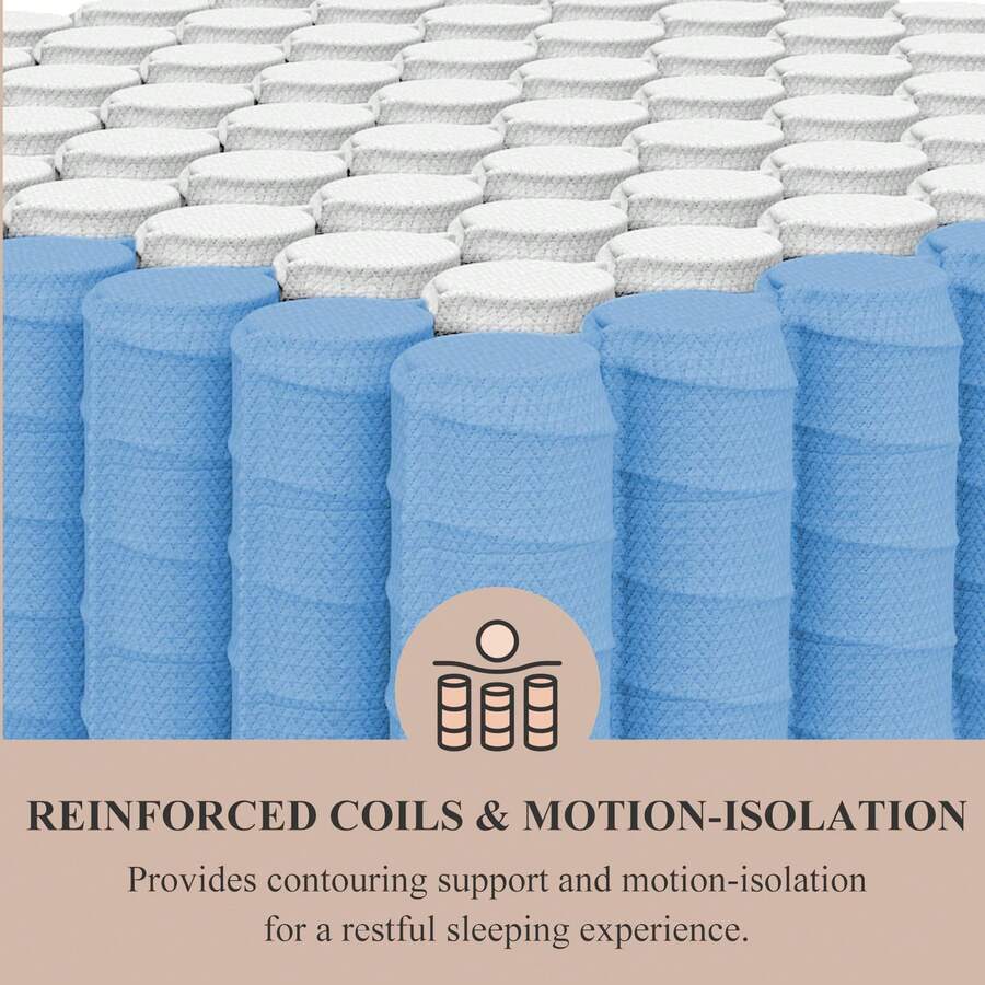 EMUQUD 14 Inch HotelCollection Hybrid Mattress For Extra Lumbar