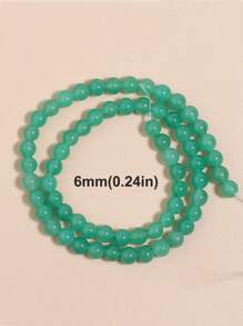 1 串正品绿色东陵石散装圆形半宝石光滑宝石珠子适用于 DIY 珠宝制作手链项链 4 毫米 6 毫米 8 毫米 10 毫米 - 綠色 - 查看 9