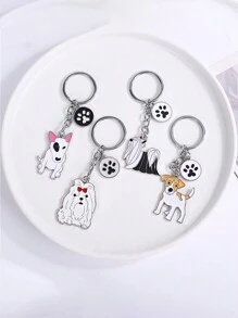 1pc Alloy Metal Dachshund Cute Jack Dog Pet Key Ring Dog Tag Charm Car Keychain Lovely Bag Pendant For Best Friend Student's Gift Car Accessories Bag Charm Backpack For School