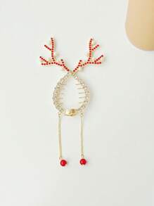 1 kẹp tóc tua rua ngọc trai giả hình sừng hươu pha lê thời trang Giáng sinh, kẹp tóc tinh tế cho kiểu tóc đuôi ngựa/búi, thích hợp cho hàng ngày và Giáng sinh, phụ kiện tóc - Nhiều màu - Xem 5