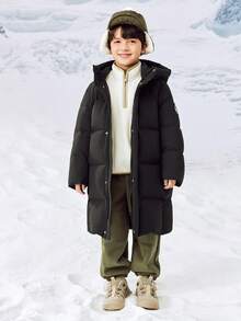 mini bala 男童和女童长款厚羽绒服 全新冬季系列 - 黑色 - 查看 1