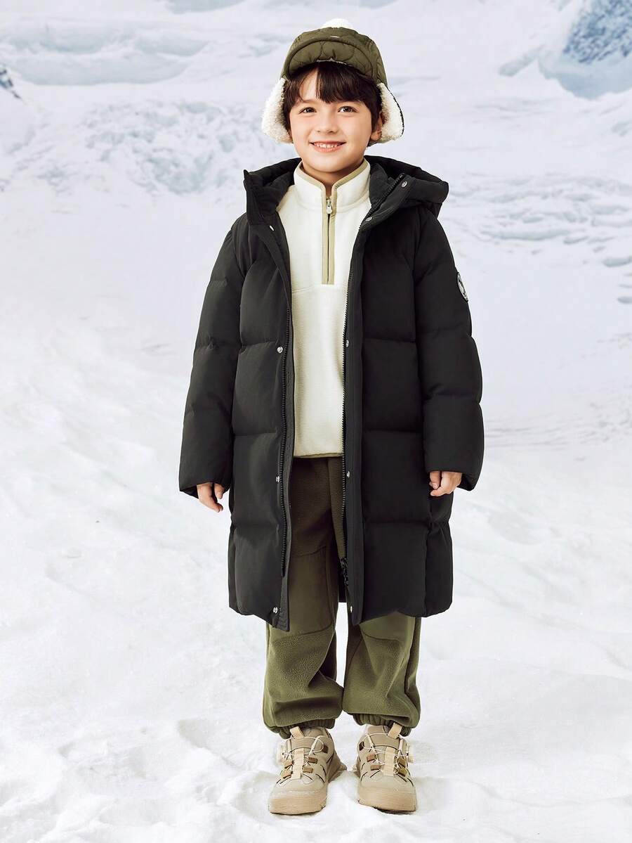 mini bala 男童和女童长款厚羽绒服 全新冬季系列 - 黑色 - 查看 1