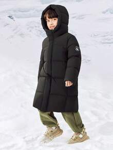 mini bala 男童和女童长款厚羽绒服 全新冬季系列 - 黑色 - 查看 2