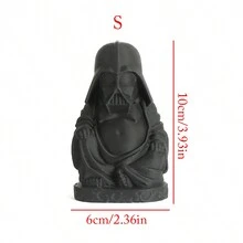 1 件耐用多用途装饰塑料雕像，适合家庭或办公室，是送给男士的理想礼物 - 黑色 - 查看 14