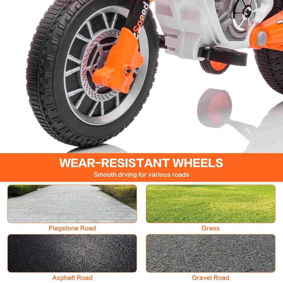 12V Kids Electric Ride On Motorcycle OffRoad Vehicle Battery Powered