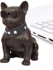 Bocina Bluetooth y radio FM, bocina portátil, bocina con diseño bulldog Mini CH-M12 - Multicolor - Ver 5