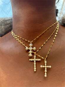 时尚奢华风格闪亮宫殿风格吊坠项链，带水钻，是送给女孩和女士的完美礼物 - 項鍊 - 查看 7