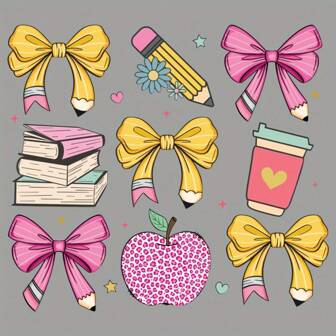 1 pieza/2 piezas/3 piezas Parches de ropa con lazo de lápiz vintage para maestros - Grado A, lavables, con impresión por transferencia de calor, reutilizables, adecuados para bricolaje, perfectos para camisetas de hombre, mochilas, pegatinas, decoraciones, sellos vintage, etiquetas, insignias, logotipos y gorras de béisbol