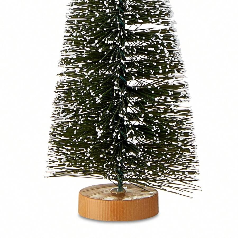 16Piece Flocked Green Christmas Village Tree Set SHEIN USA