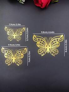 12 piezas Pegatinas de pared de mariposas 3D huecas, decoraciones para fiestas y bodas, decoración de pared del hogar, telón de fondo para fotos, adecuado para Halloween, Día de San Valentín, Día del Padre, Día de la Madre, bodas, fiestas, regalo para seres queridos, pegatinas, vinilos decorativos para el hogar, artículos de decoración de primavera para refrescar tu hogar, pegatinas de decoración de ramas - Multicolor - Ver 11