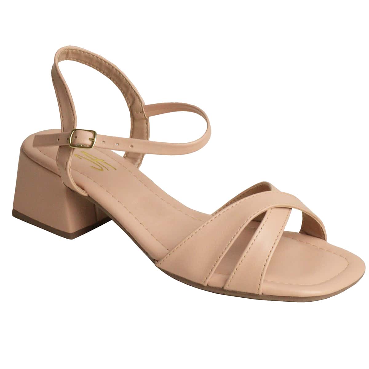 Women's Comfortable Medium Block Heel Sandal - 乾枯玫瑰色 - 查看 1