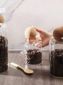 1PC Hermetic Containers For Food Storage Pots Glass Jar With Lid Sealed Container Sugar And Tea Cans Airtight Kitchen Coffee Jars - Multicolor - View 10