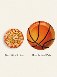 24 件套，一次性纸盘，材质：篮球、运动主题纸盘、7 英寸纸盘、9 英寸纸板、一次性派对餐盘 - 彩色 - 查看 7