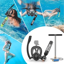 HOUVAN Mini Scuba Tank With Snorkel Mask 0.5L Inflatable Diving Tank With Full Face Diving Mask Pony Bottle Backup Diving Air Tank Suits For Recreational Snorkeling Shallow Diving - Black - View 8
