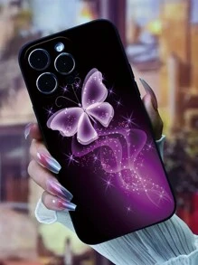 动物 1 件紫色蝴蝶黑色手机壳，适用于 16 15 14 13 12 11 XS XR X 8 7 Mini Plus 系列，万圣节礼物，复活节礼物，生日礼物，适合女朋友、男朋友、朋友或自己 - 彩色 - 查看 6