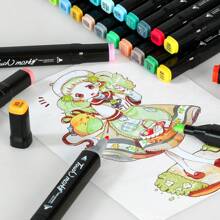 40/60/80/100/168 Couleurs Marqueurs d'Art Marqueurs à Alcool Stylo d'Art Professionnel Double Pointes Marqueur Permanent Pour Adultes & Étudiants, Marqueurs à Alcool pour Croquis Ensemble de Peinture, Fournitures Scolaires Rentrée des Classes