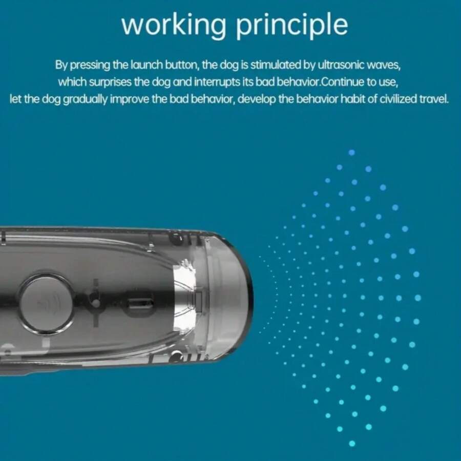 1pc Ultrasonic Dog Repeller Mini Handheld AntiBarking Tool Stop