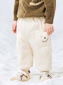 mini bala 男孩和女孩可爱柔软舒适冬裤 - 白色 - 查看 3