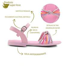 Pé com Pé Slim Girls' Sandals - 淺粉色 - 查看 2