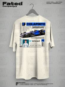 Camiseta Piloto Franco Colapinto #43 equipe Williams - Fated car 100% algodão - Champanhe - Visão 1