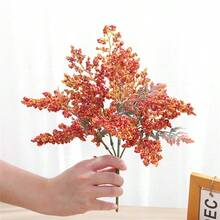1 bông hoa oải hương nhân tạo, cây giả cho đám cưới, nhà cửa, trang trí sân vườn, hoa cưới, đạo cụ chụp ảnh, phụ kiện gia đình - Đỏ - Xem 4