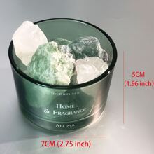 Cirelle 1pc Simple & High-End Crystal Aroma Stone With Glass Cup, Fragrance Diffuser Stone - No Oil, No Fragrance, Excellent New Home Decor Gift, Suitable For Moms & Women,Aromatherapy,House Freshener,Diffuser,Gift,Home Decor Gifts Birthday Graduation - Multicolor - View 5