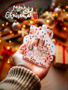 1pc Custom Face Ornament, Personalized Family Faces Ornament, Shake Ornament 2024 Gift For Family, House Shape Hanging Accessories Ornaments Memorial Decoration, Custom Ornament, 1-6 Portraits, Scene Decor, Room Decor, Home Decor, Holiday Party Decor, Decor, Best Gift For Holiday, Best Gift, Gift For Dad/Mom/Her/Him/Girlfriend/Boyfriend, Anniversary Gift, Housewarming Gifts Birthday Graduation