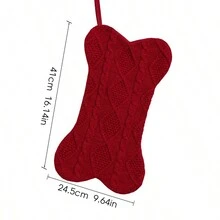 Personalized Dog Bone Christmas Stocking, Bone Shaped Dog Socks, Christmas Dog Socks, Embroidered Pet Socks, Christmas Decorations, Customized Christmas Dog Pet Socks, Christmas Stockings, Custom Pet Socks, Letter Dog Socks, Holiday Bone Socks, Personalized Dog Christmas Socks, Dog Socks With Name Tags, Custom Holiday Socks, Embroidered Dog Bone Socks, Great Gift For New Puppy, Personalized Dog Bone Christmas Socks, Pet Stockings, Dog Bone Holiday Socks, Christmas Socks For Dog Lover Gifts - Multicolor - View 6