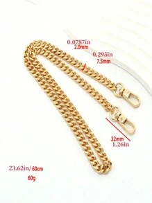1/2/3pcs Metal Chain Shoulder Strap Bag Chain Accessories Handbag Straps For Crossbody Bag Chain Golden Chain Shoulder Strap Mahjong Bag Long Chain Accessories Underarm Bag Chain Replacement Shoulder Strap DIY Modification Accessories Extension Chain Single Shoulder Bag Crossbody Bag Universal DIY Handmade Detachable Straps Handle Shoulder Metal Replacement Chains Bag Parts Accessories - Multicolor - View 7