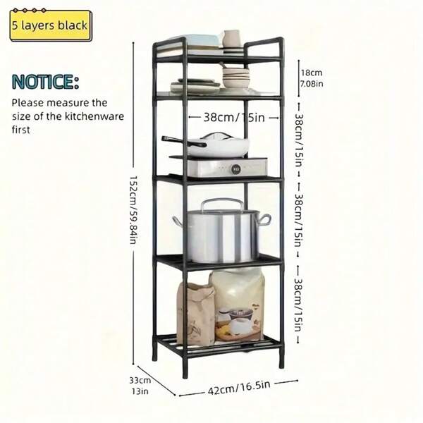 Scaffale di stoccaggio multistrato in acciaio inossidabile, stile asiatico, in metallo e plastica, organizzatore salvaspazio multifunzione, adatto per la cucina e la decorazione della casa, per il Natale