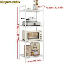 Giá để đồ nhiều lớp bằng thép không gỉ, phong cách Châu Á, kim loại và nhựa, giá để đồ đa năng tiết kiệm không gian, thích hợp cho nhà bếp và trang trí nhà cửa, đồ trang trí Giáng sinh - Nhiều màu - Xem 3