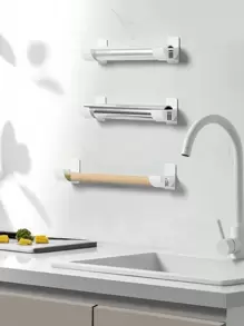 2/4 pezzi set portabuste adesivo e porta pellicola, organizer da parete per cucina per pellicola trasparente e sacchetti dell immondizia, soluzione multifunzionale senza foratura per armadi e frigorifero, salvaspazio per buste di plastica, pellicola e rotoli di carta, organizer versatile per cucina e bagno, porta pellicola e sacchi dell'immondizia senza foratura, adatto per compleanni, inaugurazione casa, Natale